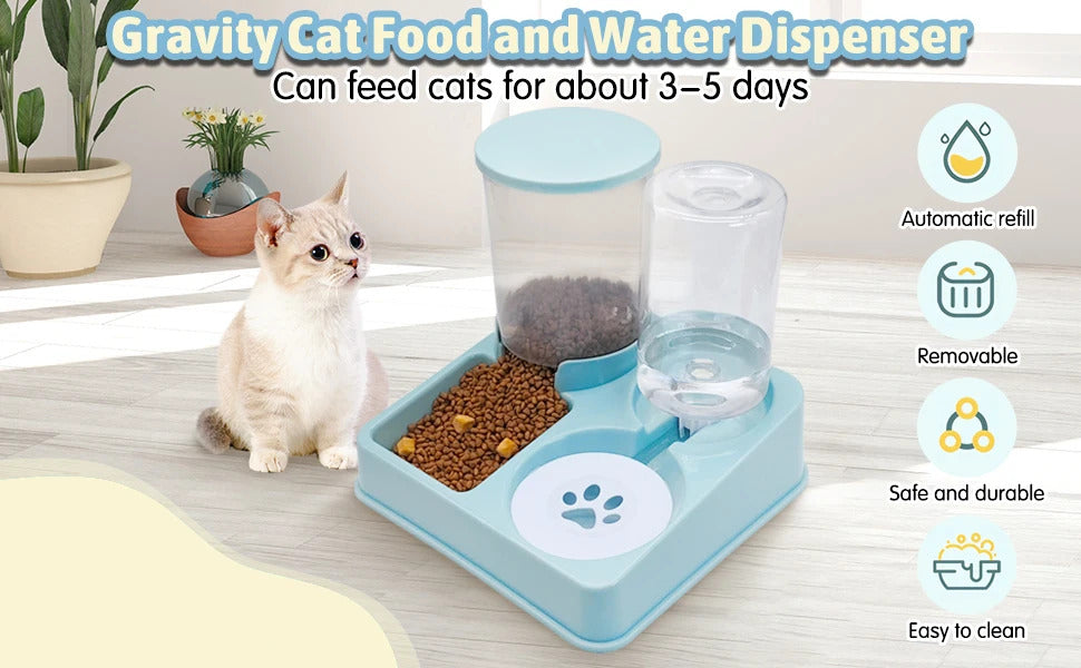 Neil & Chidi™ 2-in-1 Automatic Pet Feeder & Water Dispenser