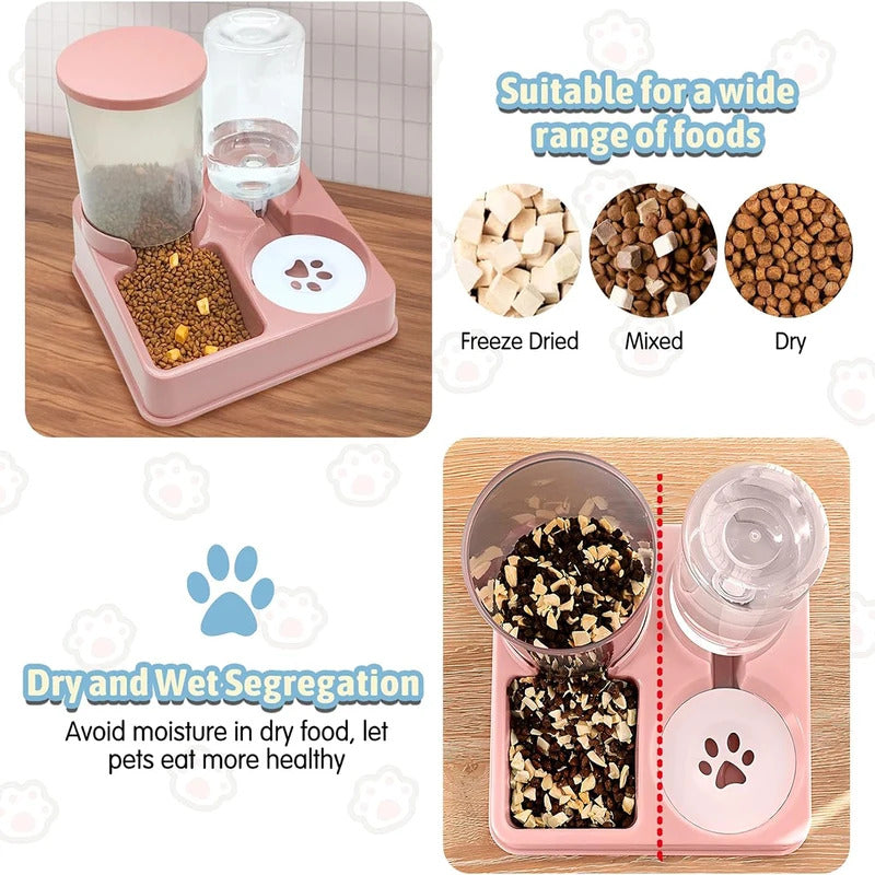 Neil & Chidi™ 2-in-1 Automatic Pet Feeder & Water Dispenser