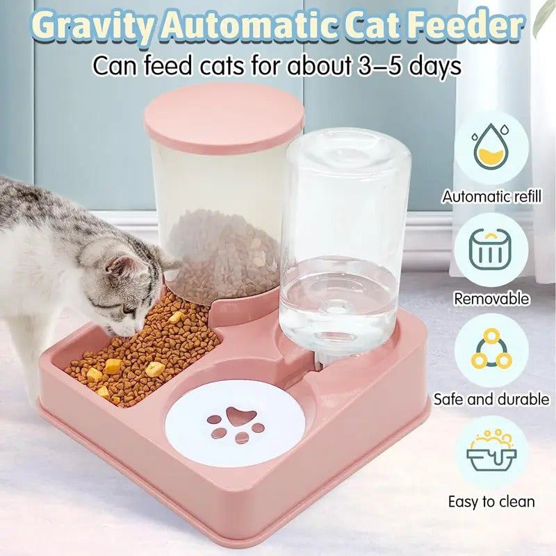 Neil & Chidi™  2-in-1 Automatic Pet Feeder & Water Dispenser
