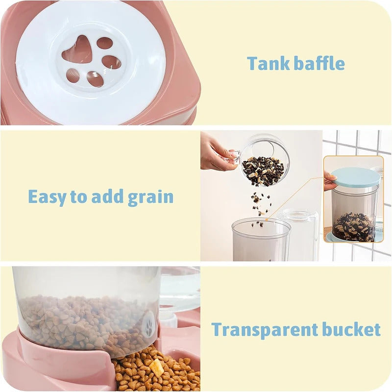 Neil & Chidi™  2-in-1 Automatic Pet Feeder & Water Dispenser