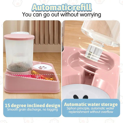 Neil & Chidi™  2-in-1 Automatic Pet Feeder & Water Dispenser