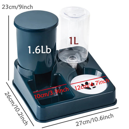 Neil & Chidi™  2-in-1 Automatic Pet Feeder & Water Dispenser