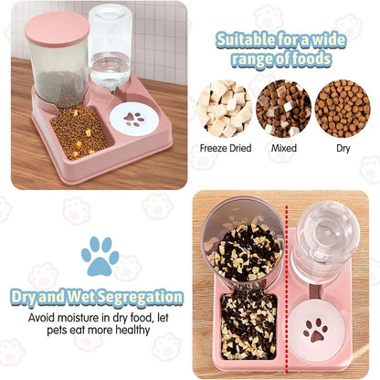 Neil & Chidi™  2-in-1 Automatic Pet Feeder & Water Dispenser
